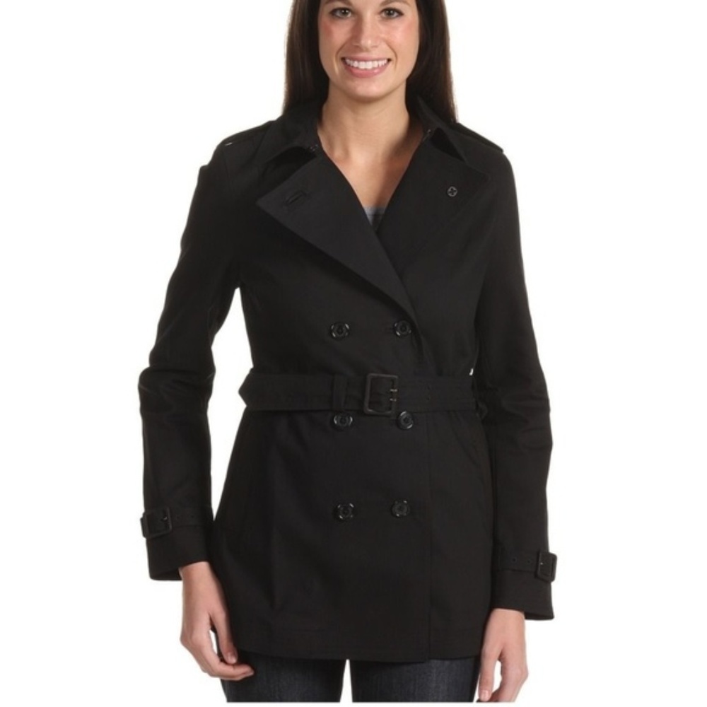 Fred Perry Amy Winehouse Collection Trench Coat Black Size UK 10 US 6 S New Rare